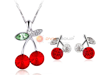 Rhodium Plated | CZ Studded Pendant Sets